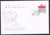 2014 Święto Wolności Fi 4529 FDC koperta wytłaczana