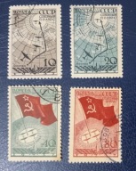 ZSRR SERIA NR 584-587 KASOWANA SYBERIA 1937 STAN DOBRY 1938 ROK