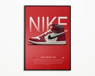 PLAKAT NIKE JORDAN 1 MID IDEALNY NA PREZENT OBRAZ NA ŚCIANE A3
