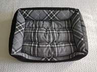 Amiplay legowisko kojec dla psa w kratkę 78cmx64cm nowy