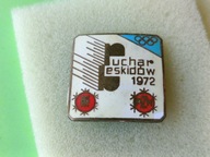 Stara Odznaka Emalia- PUCHAR BESKIDÓW - 1972 - PZN - Trybuna Robotnicza