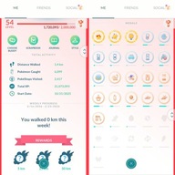 Pokemon GO konto Level 54, 61x Legendary, 52x IV100, 38x Shiny, 7x Mythical