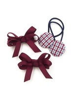 Momilio handmade Komplet do włosów gumki spinki kokardki kolekcja Charlotte