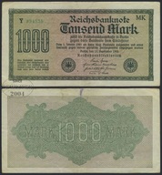 BNN - NIEMCY 1000 Marek 1922 # P76h # MK - Y 994535 # znak wodny K # VF+
