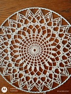 Serwetka .szydełk.na obręczy met.30 cm ecri