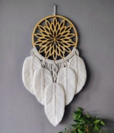 Łapacz snów puszysty Makrama piórka Boho dekoracja