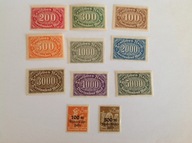 Niemcy 11 znaczków czystych z lat 1922-1923