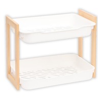 ORGANIZER DO ŁAZIENKI PÓŁKA REGAŁ STOJAK DWUPOZIOMOWY BAMBUS