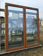 OKNO/DRZWI Balkonowe Dwuskrzydłowe Plastikowe PCV 205x230cm Złoty Dąb