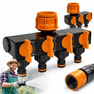ROZDZIELACZ DO WODY OGRODOWY NA KRAN 4 DROŻNY DO WĘŻA KRANU SOLIDNY