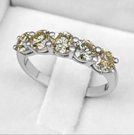 Masywny pierścionek eternity z naturalnymi brylantami VS-SI ok 2ct