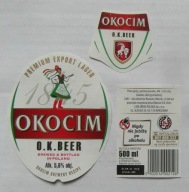 ETYKIETA PIWO O.K. BEER BROWAR CARLSBERG OKOCIM + KRAWATKA I KONTRA