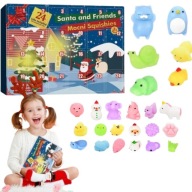 KALENDARZ ADWENTOWY DLA DZIECI ZABAWKI ANTYSTRESOWE GNIOTEK SQUISHY 24 SZT