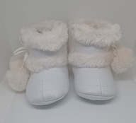 Kozaczki zimowe dla dziewczynki zapinane na rzep - Niechodki