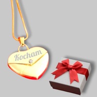 Zawieszka wisiorek serce z listem - grawer gratis - napis - prezent