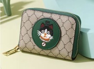 Modne, lekkie etui na karty z motywem kota