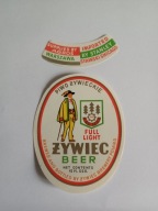 ETYKIETA PIWA ŻYWIEC BROWAR ŻYWIECKI ŻYWIEC BEER FULL LIGHT NOWA