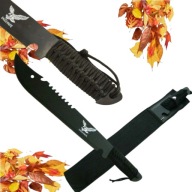 DŁUGA MACZETA 50CM NA BIWAK SURVIVAL DO LASU BISH ADVENTURE N-602 + ETUI