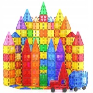 Klocki Magnetyczne 3D 100 elementów - Duży Zestaw Kreatywny Edukacyjny