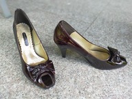 GIULIO SANTORO nr 39-39,5 brąz czółenka skóra nowe