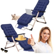 LEŻAK SKŁADANY OGRODOWY PLAŻOWY FOTEL KRZESŁO NA TARAS PODUSZKA KRZESŁO