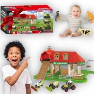 ZESTAW MAŁEGO ROLNIKA MEGA FARMA ZAGRODA FIGURKI TRAKTORY ZWIERŻATKA WOOPIE