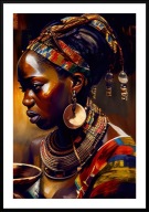 KOLOROWY PLAKAT OBRAZ A2 59,4x42 AFRYKA AFRYKANKA AFRYKAŃSKA KOBIETA ETNO 1