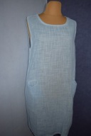 MADE IN ITALY SUKIENKA WŁOSKA LEN Z BAWEŁNĄ LETNIA Z KIESZENAMI _48