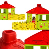 DOMEK OGRODOWY DLA DZIECI XXL Z TARASEM KOMINEM 200CM KENY TOYS STABILNY CE