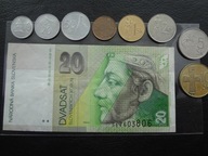 Słowacja - zestaw monet plus banknot 20 koron