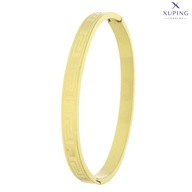 74997 Bransoletka sztywna złota stal chirurgiczna wzór grecki