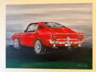 Weronika Wójcik „Mustang Fastback” 2020 60x80 cm CERTYFIKAT akryl płótno