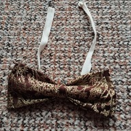 Muszka męska wizytowa złoto-brązowa bawełna z dodatkiem satyny r.40-43