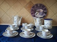 SERWIS DO KAWY I HERBATY DLA 6 OSÓB-WZÓR INDISCH BLAU