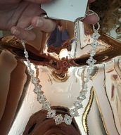 NASZYJNIK KOLIA DIAMENTY Z FRĘDZLAMI sylwestrowy Z FRĘDZLAMI SYLWESTER BIB