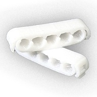 Organizer spinacz przewodów kabli 4mm biały