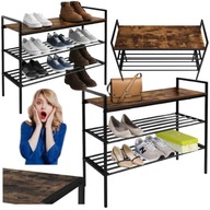 SZAFKA NA BUTY GOCKOWIAK 80 X 65 X 30 CM DĄB POSTARZANY , PÓŁKA NA BUTY