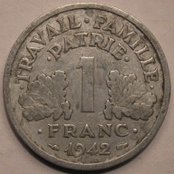 FRANCJA VICHY - 1 frank 1942