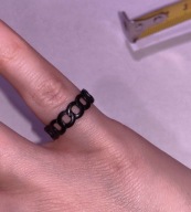 Pierścionek czarny gotycki goth punk industrial