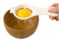 SEPARATOR DO JAJEK JAJ Oddzielacz Żółtka od Białka Białe SITKO 14cm