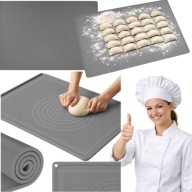 STOLNICA SILIKONOWA DO CIASTA Z WYSOKIM RANTEM ANTYPOŚLIZGOWA DUŻA 80x60CM