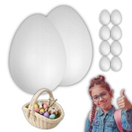 JAJKA STYROPIANOWE 10CM 10SZT JAJKO JAJA JAJO PISANKI WIELKANOC JAJO BIAŁE