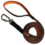 Smycz dla psa GoldenTail 3m duży karabińczyk pomarańczowa czarna mocna