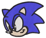 Termo Naszywka Sonic Face Sega Bajka Haftowana Naprasowanka