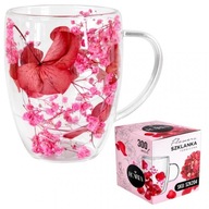 Szklanka termiczna 300 ml podwójne szkło borokrzemowe do kawy herbaty