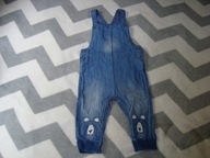 next ogrodniczki jeansowe misiu miś bear 80