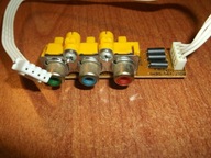 Gniazdo RCA x 3 + kabelki z wtyczkami