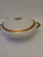 WAZA DO ZUPY KPM Krister Germany PORCELANOWA BIAŁA ZE ZŁOTEM SYGNATURA