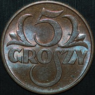 5 groszy 1938 - menniczy egzemplarz