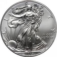 Amerykański Orzeł 2014 One Dollar 1 uncja srebra 1 Oz Ag 999 BU